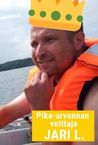 pika-arvonnan voittaja Jari L