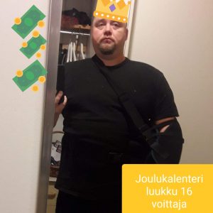 Joulukalenteri luukku 16 voittaja Toni A.