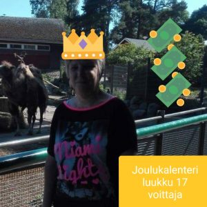 Joulukalenteri luukku 17 voittaja Jaana H.